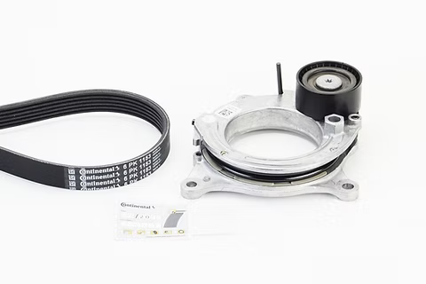 Multi Rib Belt Kit 6PK1153K5 Compatible With BMW 5 (G30, F90), 6 Gran Turismo (G32), 7 (G11, G12), 8 Gran Coupe (G16, F93), X4 (G02, F98), X5 (G05, F95), X5 Van (G05), X7 (G07) (CONTINENTAL)
