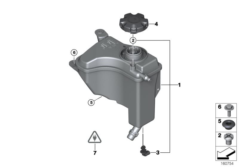 Coolant Bottle 17137800291 17134714830 17137800291 17137801214 For BMW 3 Series E90 X1 E84 Tag-B-14