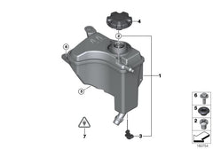 Coolant Bottle 17137800291 17134714830 17137800291 17137801214 For BMW 3 Series E90 X1 E84 Tag-B-14