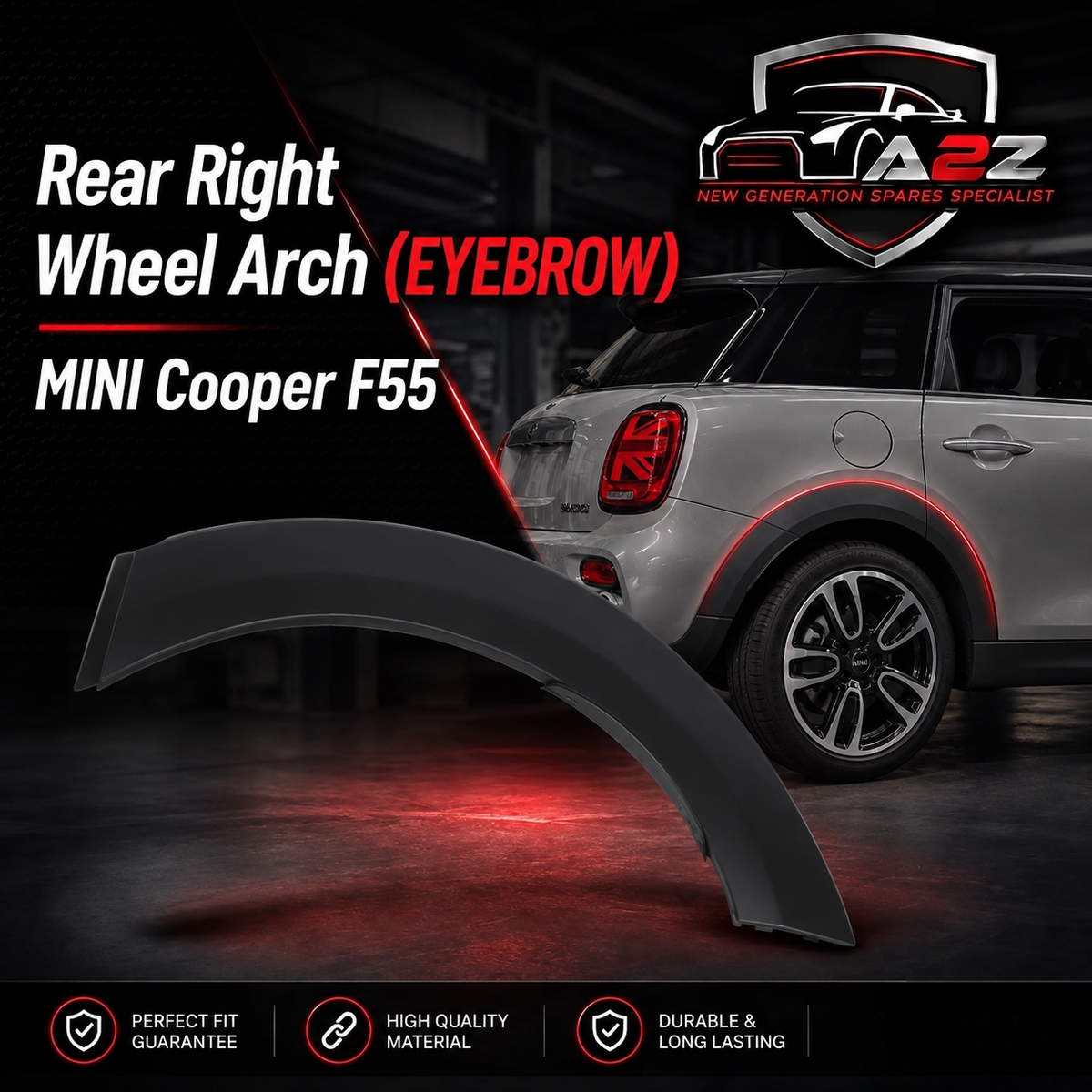 Rear Right Wheel Arch (EYEBROW ) 51777376882 Compatible With  MINI (F55) | MINI / COOPER Tag No.132