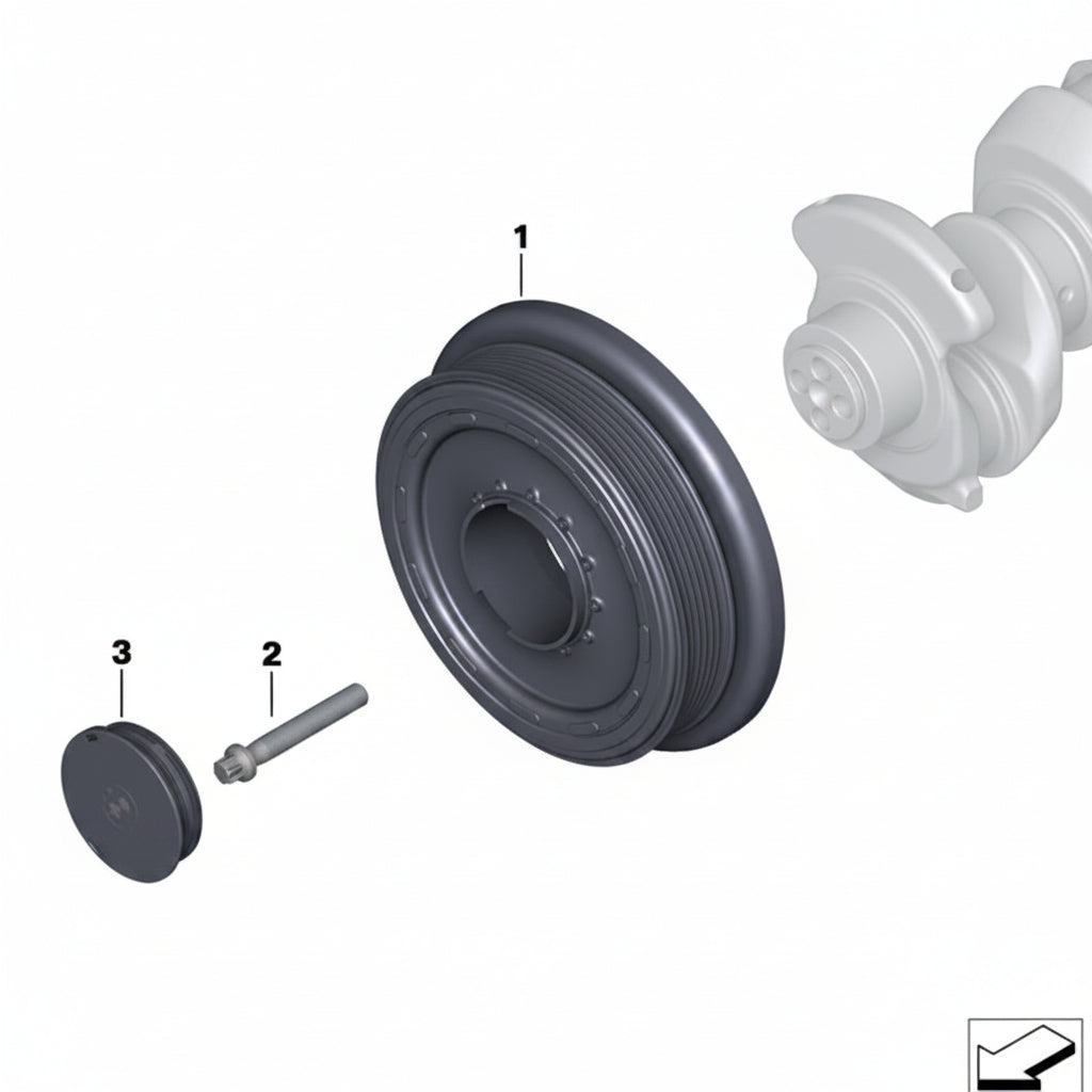 Belt Pulley VD1192 Compatible With Compatible With BMW 3 Convertible (E93) (CONTINENTAL)