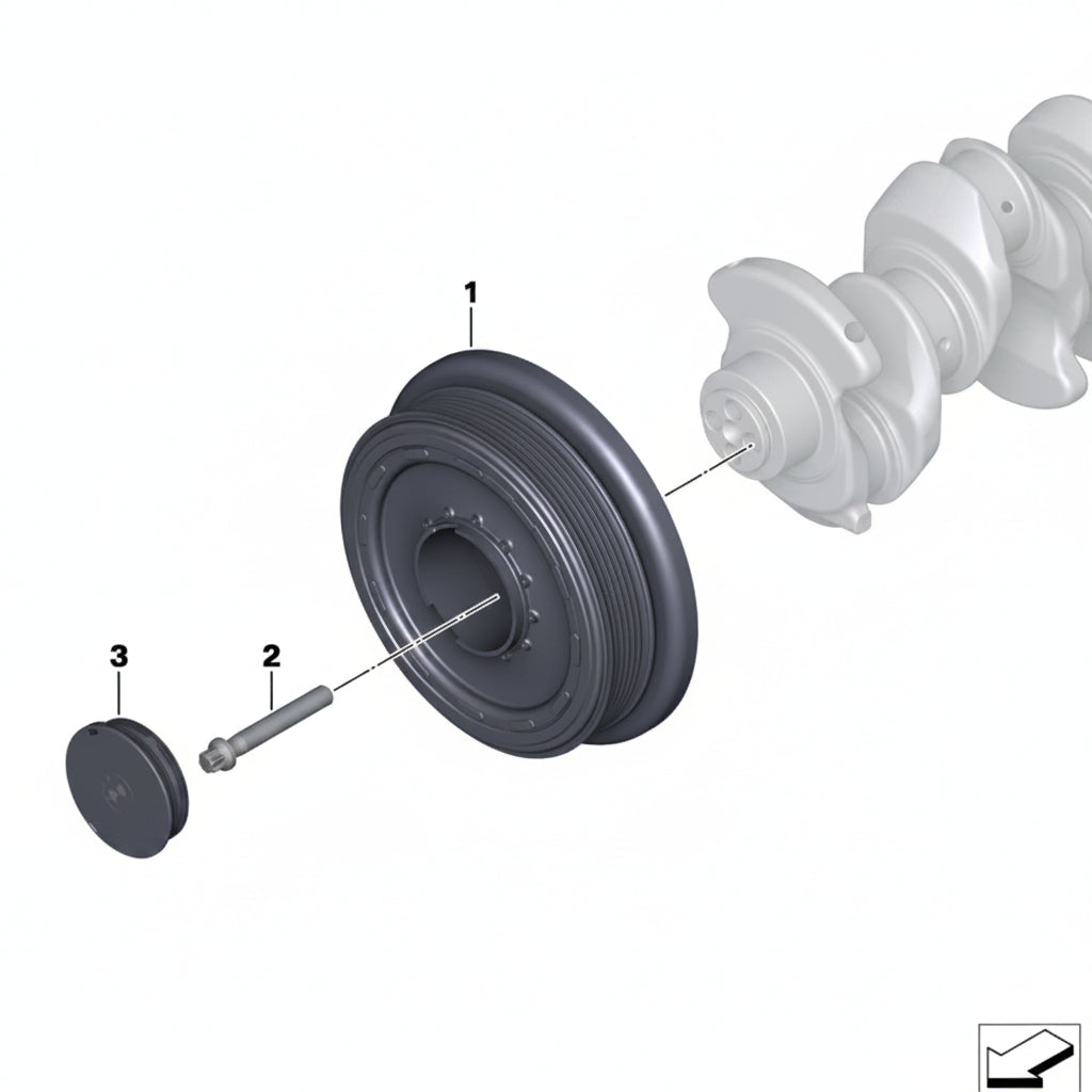 Belt Pulley VD1191 11238511321 Compatible With BMW 7 (F01, F02, F03, F04) (CONTINENTAL)