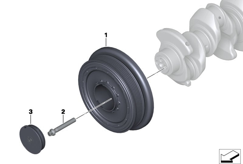 りり BMW MINI Crank Pulley Vibration Dampener for X1 X2 - OEM