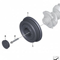 Crankshaft Pulley 11237800026 Compatible With BMW 5 Series F10 F07 & 7 Series (F01, F02, F03, F04) & X3 (F25) & X5 (E70) & X5 (F15, F85) & X6 (E71, E72) & X6 (F16, F86)  Tag-CP-02