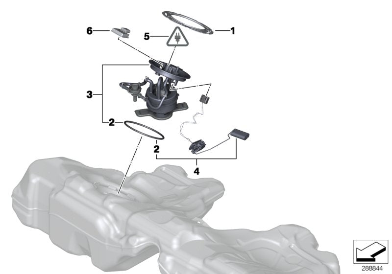 Fuel Pump 16117260648 Compatible For BMW 5 Series F10 F11 Tag No.05