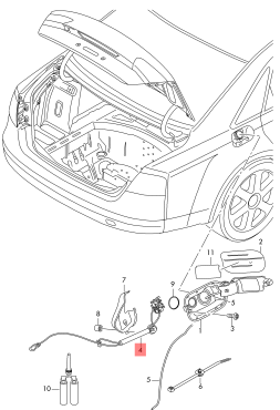 Fuel Door Lock Flap Actuator 4H0810773E Compatible With 4H-AUDI A6 A8