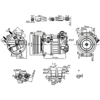 AC Compressor 36010254 31332528 31404446 Compatible With VOLVO XC60 II (246) & XC90 II (256) S60 II (134) & S90 II (234)