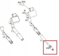 Spark Plug A0041598103 A0041596003 A0041596303 A0041596403 Compatible With MERCEDES-BENZ CLS (C218) E-CLASS (W212)