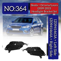 Headlight Bracket Set Left 1Z0941463A & Right 1Z0941464A Compatible With Skoda Octavia (2010-2013) Tag No.364