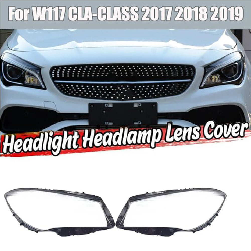 Front Headlight Glass Compatible with  Mercedes-Ben CLA W117 2017 - 2020