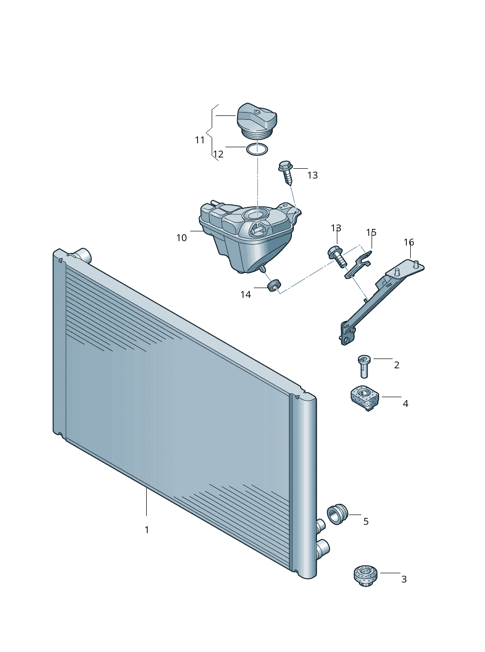 Coolant Bottle 4E0121403G 4E0121403C  For AUDI  A8 S8 D3 6.0L W12 Tag-B-42