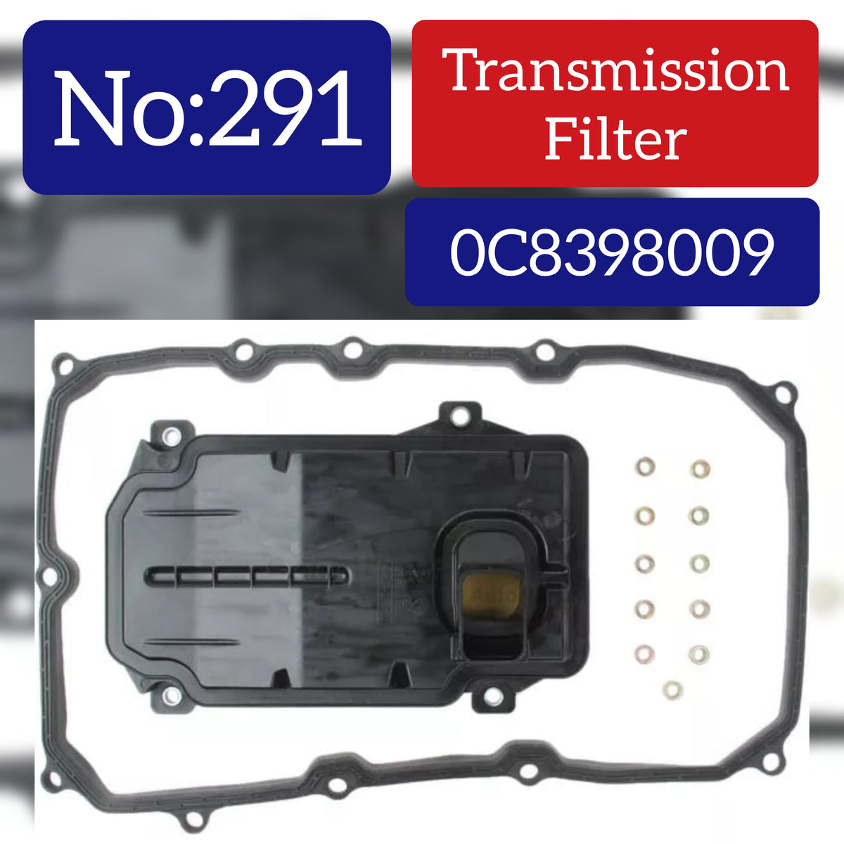 Transmission Filter Gasket Set 0C8398009 Compatible With AUDI Q7 Tag No.291