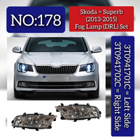 Fog Lamp (DRL) Set Left 3T0941701C 3TD941699A & Right 3T0941702C 3TD941700A Compatible With Skoda Superb (2013-2015) Tag No.178