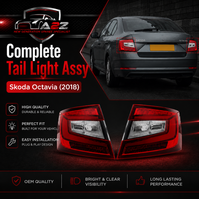 Tail Light Assembly Left 5E5945711 & Right 5E5945712 Compatible With  Skoda Octavia N.M (2018) Tag No.170