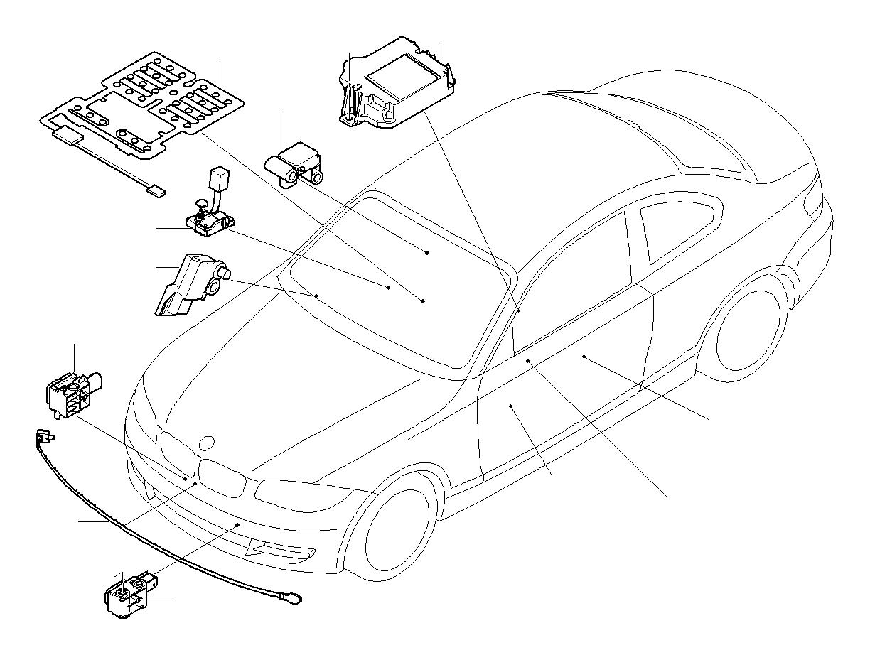 Acceleration Sensor / Front Impact Sensor / Crash Sensor 65776988143 Compatible With BMW E84 E90 E93