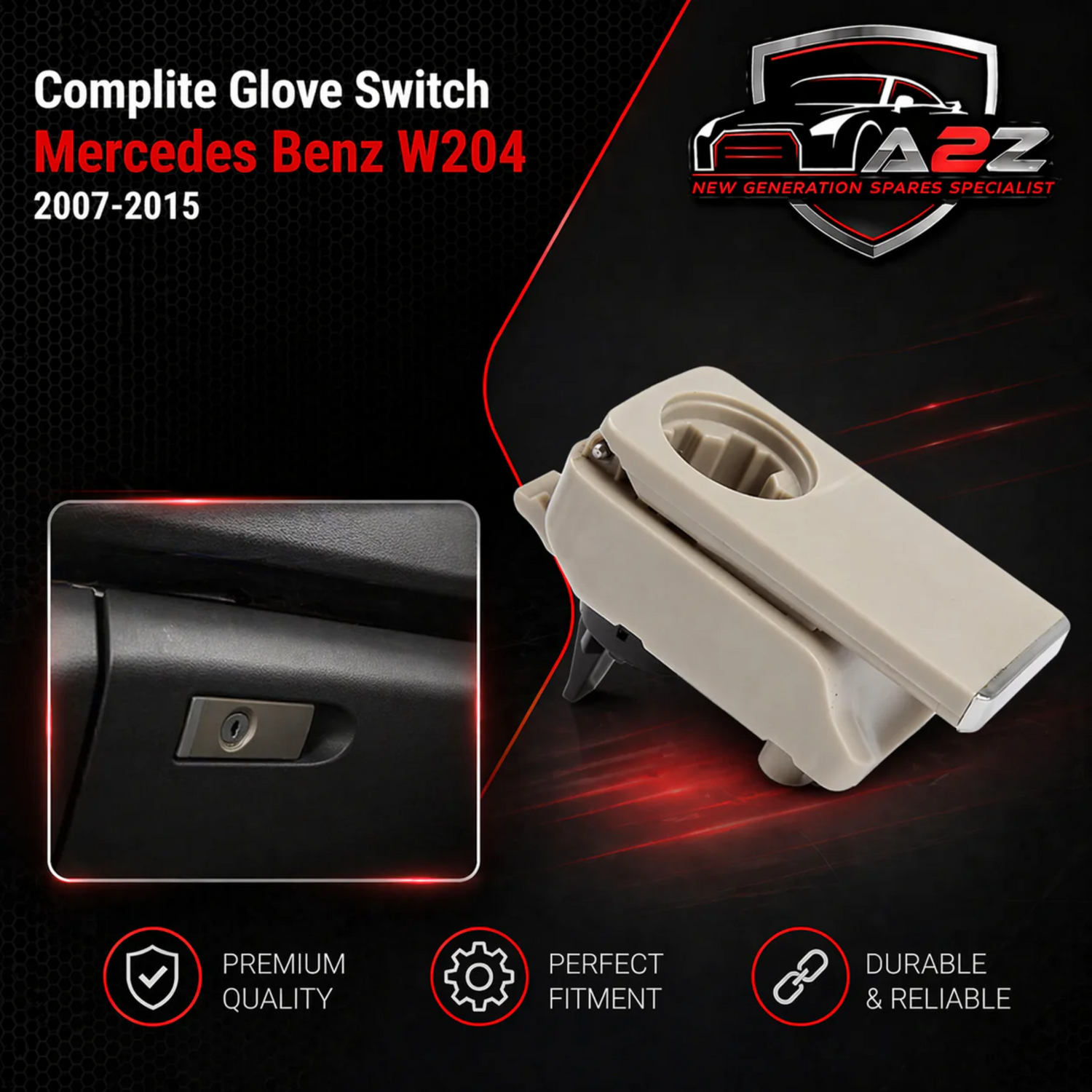 Light Beige Glow Box Switch 2126800098 A2126800098 Compatibility Across Mercedes-Benz C-CLASS W204 & E-CLASS W212 Tag-SW-77