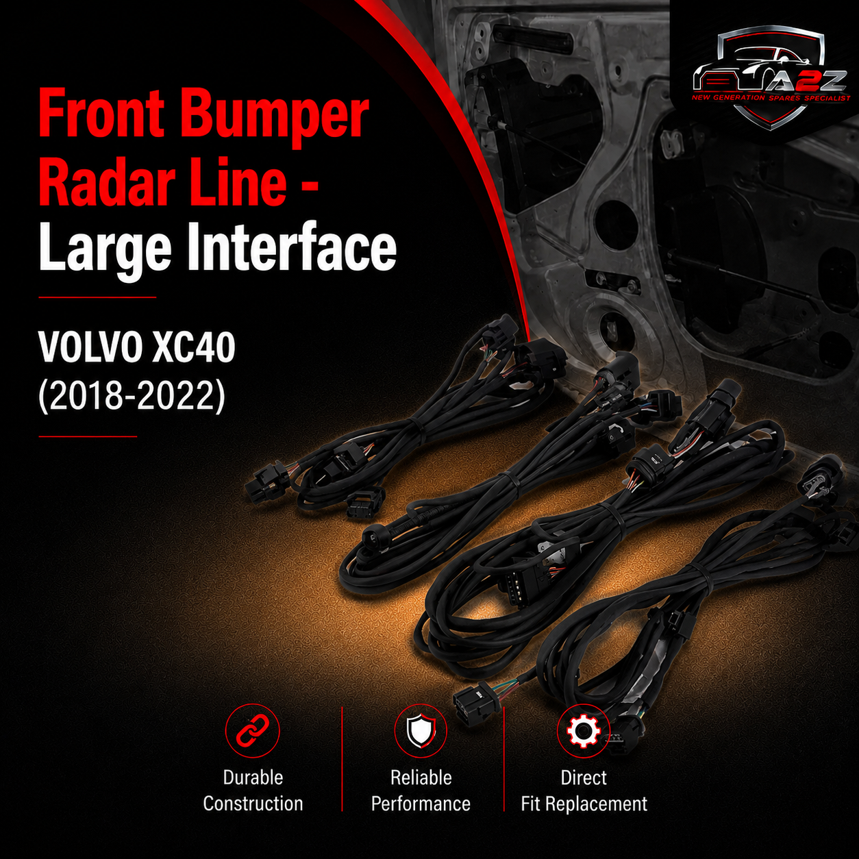 Front Bumper Radar Line - Large Interface 32276943 Compatible With VOLVO XC40 [2018-2022]