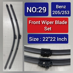 Front Wiper Blade Set (22'22 Inch) Compatible with Mercedes Benz C-CLASS W205 & GLC X253 Tag-WBF-29