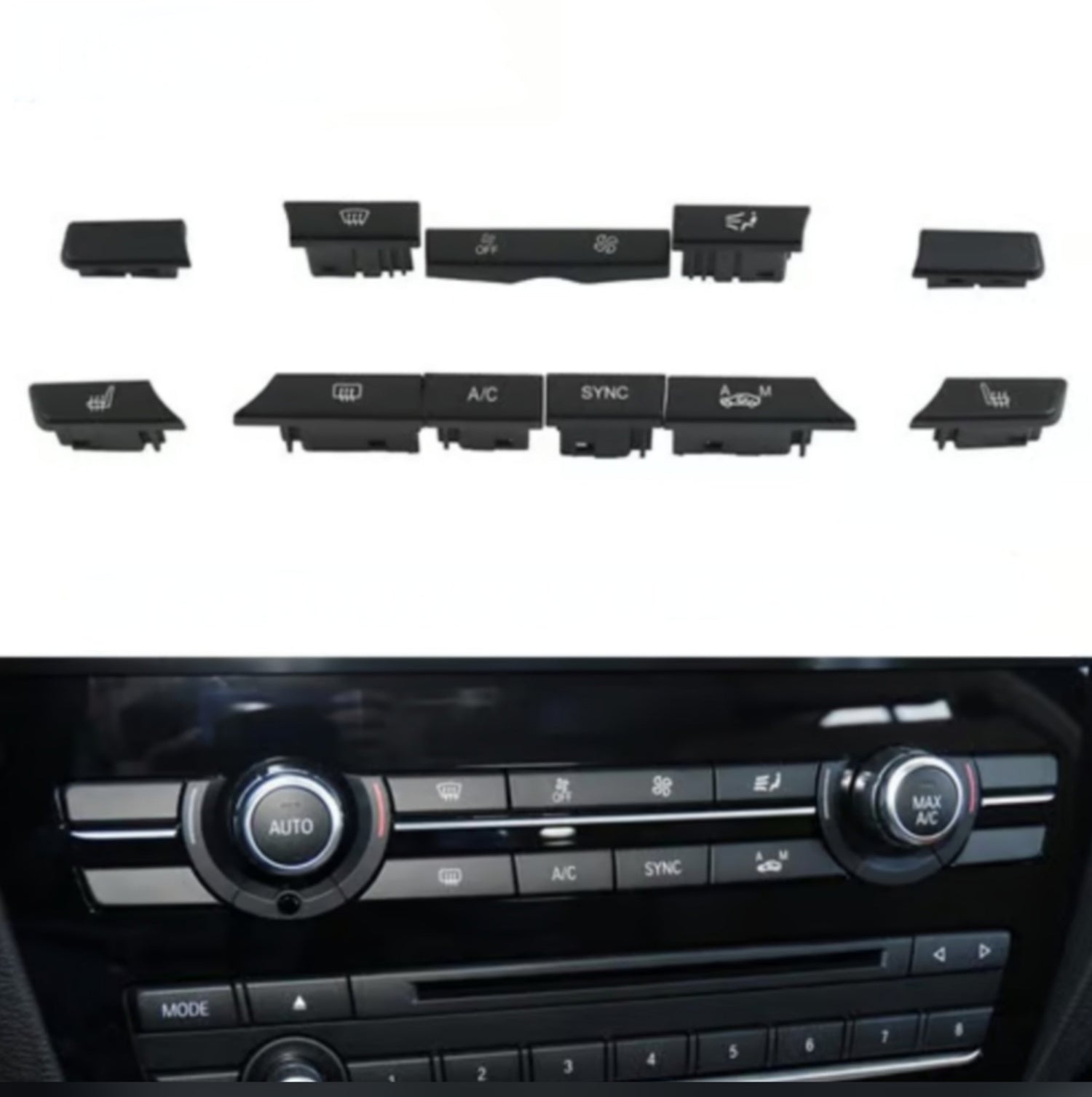 Interior Car Air Conditioner Ventilated Control Ac Button Switches Cover Repair Kit 64116825513 Compatible with BMW  X3 (F25)