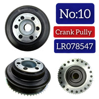 Crankshaft Pulley LR078547 LR025252 LR068885 Compatible With Land Rover  Discovery Sport (L550) & Range Rover Evoque (L538) & L405 & L494 Tag-CP-10