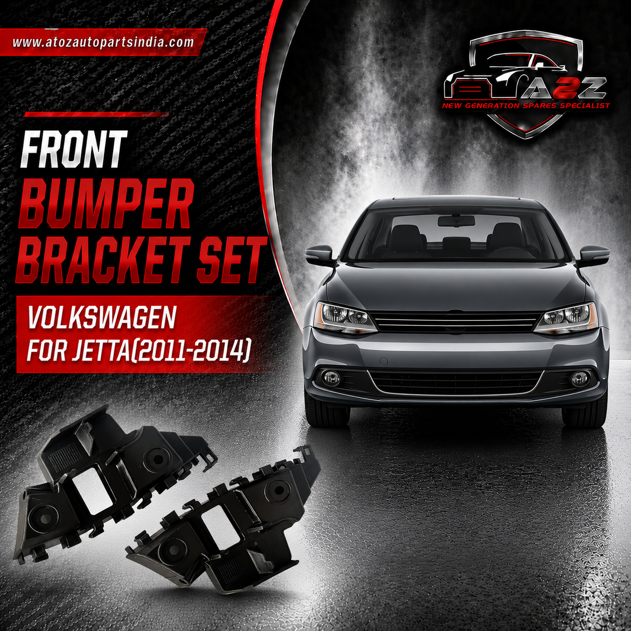 Front Bumper Bracket Left 5C6807183 Right 5C6807184 Compatible With Wolkswagen  For JETTA Tag No.290