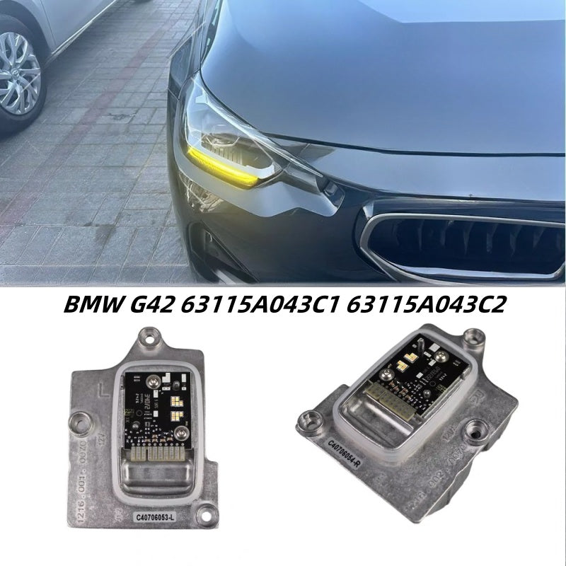 Front Headlight Module Blaster (Yellow) 63115A043C1 63115A043C2 Compatible With BMW 2 Series G42  LCI Low Version
