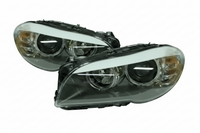 Headlight Headlamp Left Headlight Headlamp Left 63117203241 & Right 63117203242 (Without Blaster) Compatible With BMW  5 Series F10 (2011-14) Helogen Tag No.58