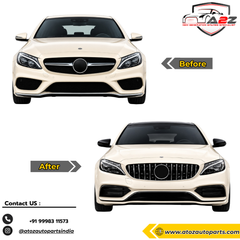 Front Bumper Kit Compatible With Mercedes Benz C Class W205 C205 Coupe (2015-2021) Upgrade To AMG C63 (Shipping Cost Not Included In Price)