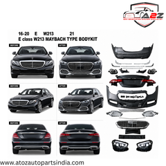 A To Z Compatible With Mercedes Benz E Class W213 (2016-2020) Το W213 Lci 2021+ Maybach Upgrade Facelift Conversion Body Kit Bumper Hood Headlight TaillighT (Shipping Cost Not Included In Price)