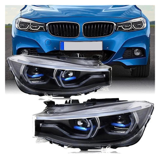 Complete Headlight Assy Set (Upgrade To LED Type) Plug And Play No Need To Change Bumper Compatible With BMW F34 (2014-16) Tag No.3