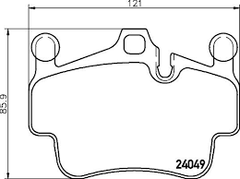 Front Brake Pad 99735193902 2404901 P65014 Compatible With PORSCHE CAYENNE 987 & BOXSTER 987