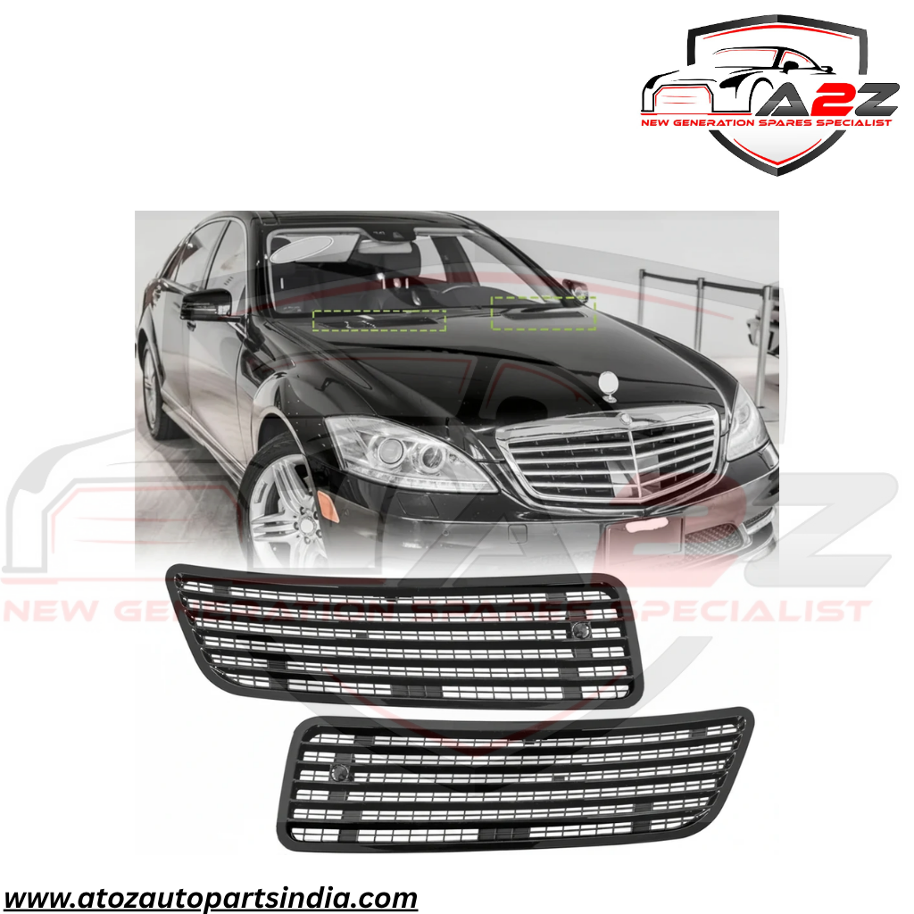 Hood Air Vent Grille Cover Set Left 2218800305 & Right 2218800205 Compatible With MERCEDES BENZ S-CLASS (W221)
