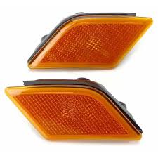 Front Bumper Side Marker Light Lamp  Left 2048200121 & Right 2048200221 Compatible with Mercedes Benz C-CLASS W204 2008-2010 Tag-FBL-11