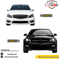 Complete Conversion Bumper Kit Compatible With Mercedes Benz C Class W204 (2011-2014)  Upgrade To Amg C63 Amg Bumper (Shipping Cost Not Included In Price)