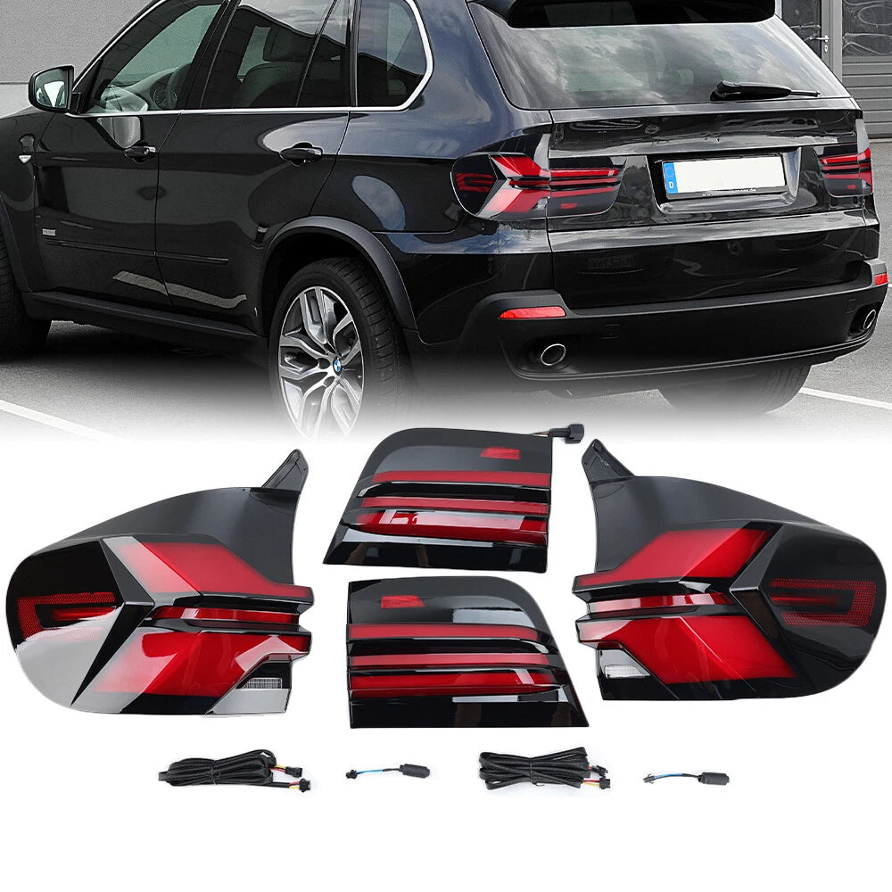 Upgrade Complete Tail Light Assy Set (Upgrade Normal To G30 Latest Style) Plug And Play No Need To Change Bumper Compatible With BMW E70 (2007-13) Tag No.6