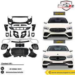 Front Bumper Kit Compatible With Mercedes Benz E Class W214 (2024) Upgrade To Mercedes Benz AMG 53 Style (Shipping Cost Not Included In Price)