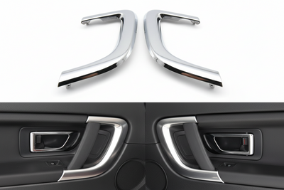 Interior Door Handle Surrounding Cover Trim  Silver Chrome  Left LR076101 & Right LR076102 Compatible With Land Rover Discovery (2015-2019)