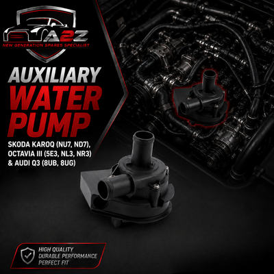 Auxiliary Water Pump WPS7016 2Q0965567 5G0965567A 5Q0965567 Compatible With SKODA KAROQ (NU7, ND7), OCTAVIA III (5E3, NL3, NR3) & AUDI Q3 (8UB, 8UG) (CONTINENTAL)