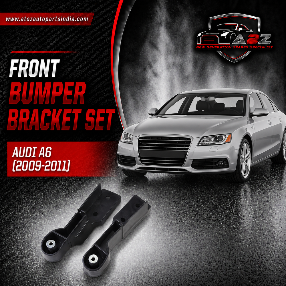 Front Bumper Bracket Right 4F0807772 & Left 4F0807771 Compatible With Audi A6 (2009-2011) No:- 76