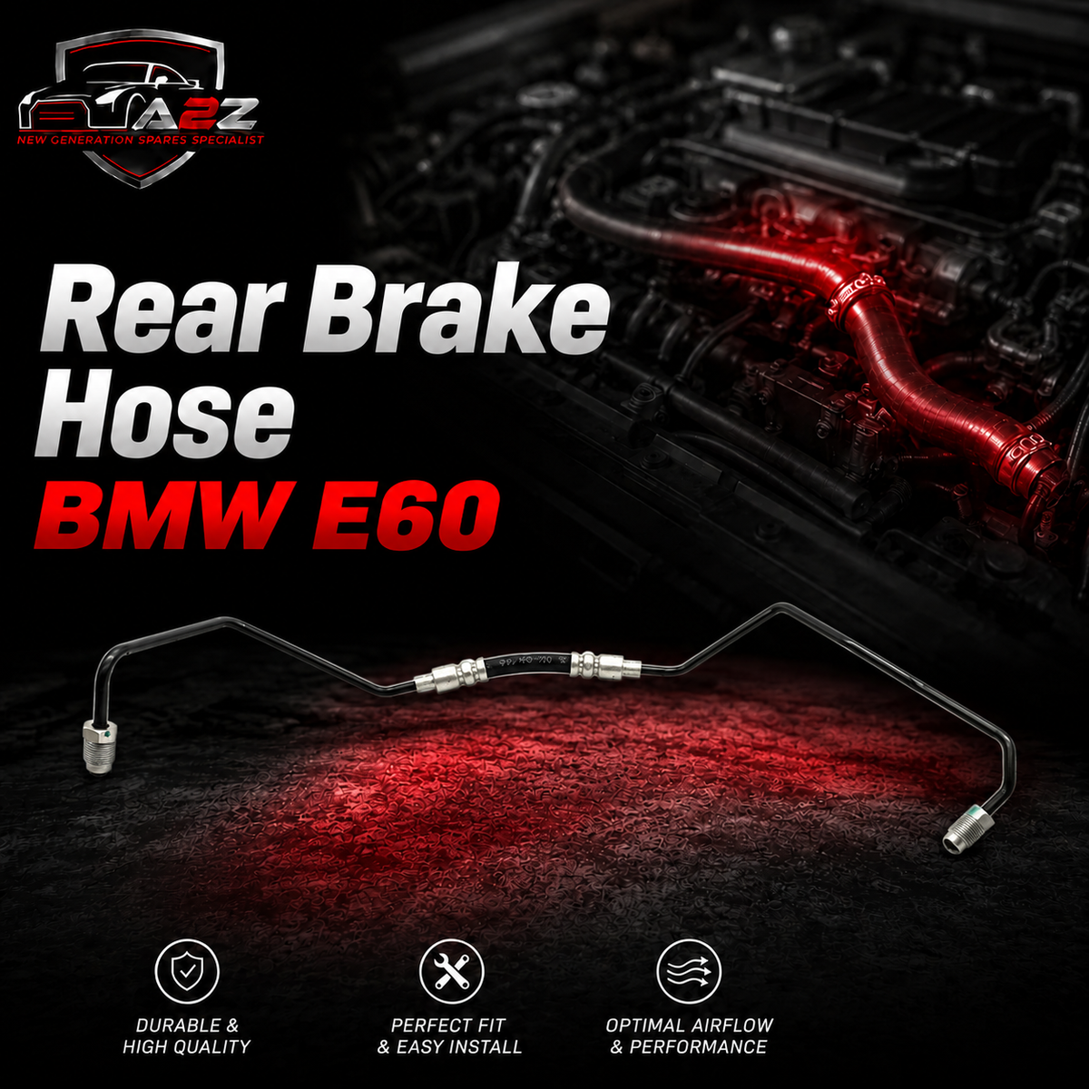 Rear Brake Pipeline With Pressure Hose 34326772479 34326770480 34326767806 Compatible With BMW E60