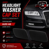 Headlight Washer Cover Cap Left 4F0955275B Right 4F0955276B Compatible With  AUDI A6 (2009-2011)