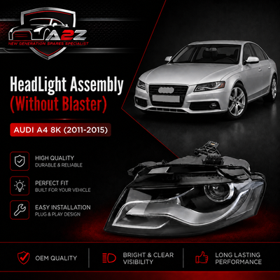 Headlight Headlamp Left Headlight Headlamp Left 8K0941029 & Right 8K0941030 8K0941029AF (Without Blaster) Compatible With AUDI A4 (2011-2015) Tg No.170
