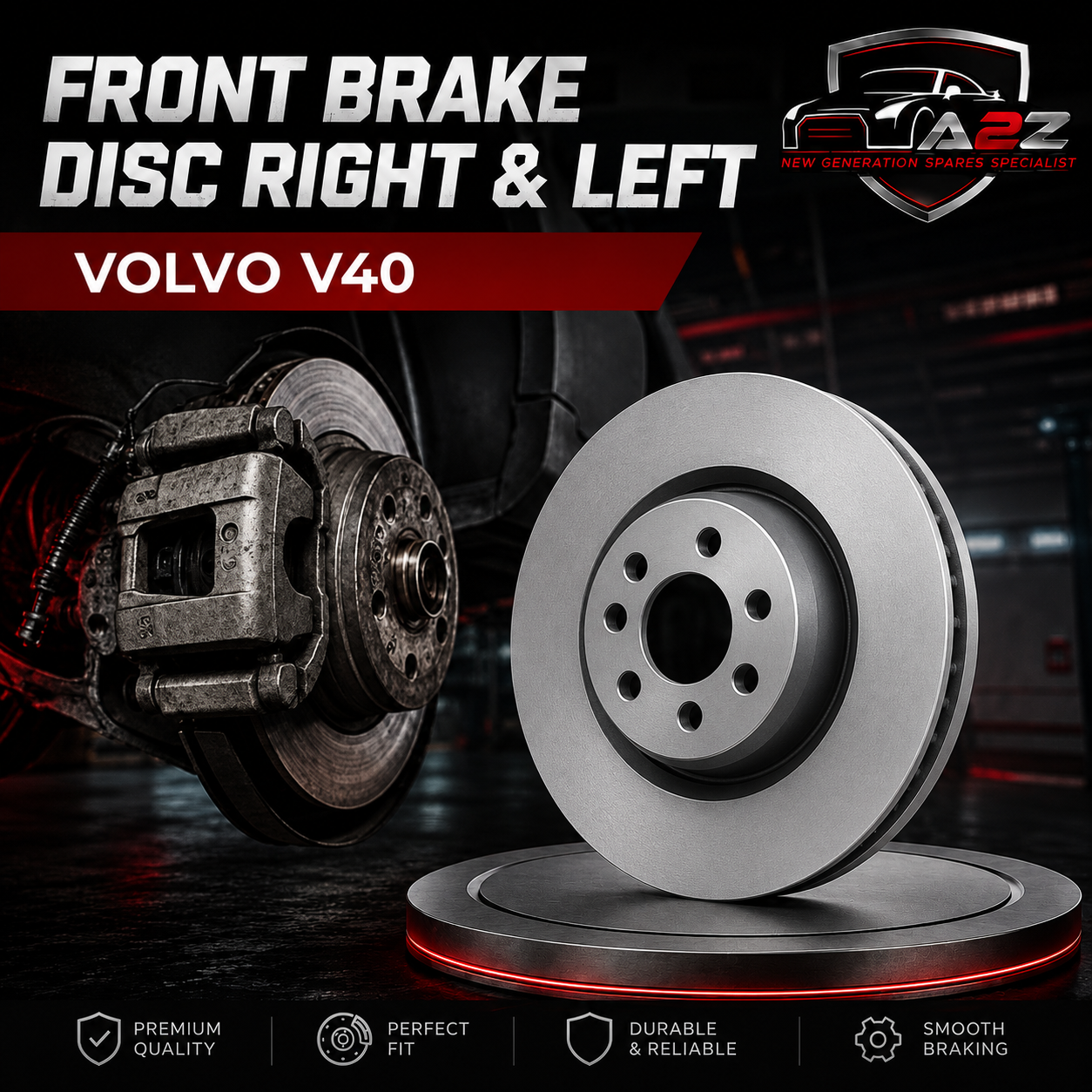 Front Brake Disc 31400818 Compatible With VOLVO V40