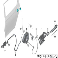 Rear Door Latch (With Motor) Left 51225A36E15 & 51227185687 Compatible With BMW & 7 (F01, F02, F03, F04)
