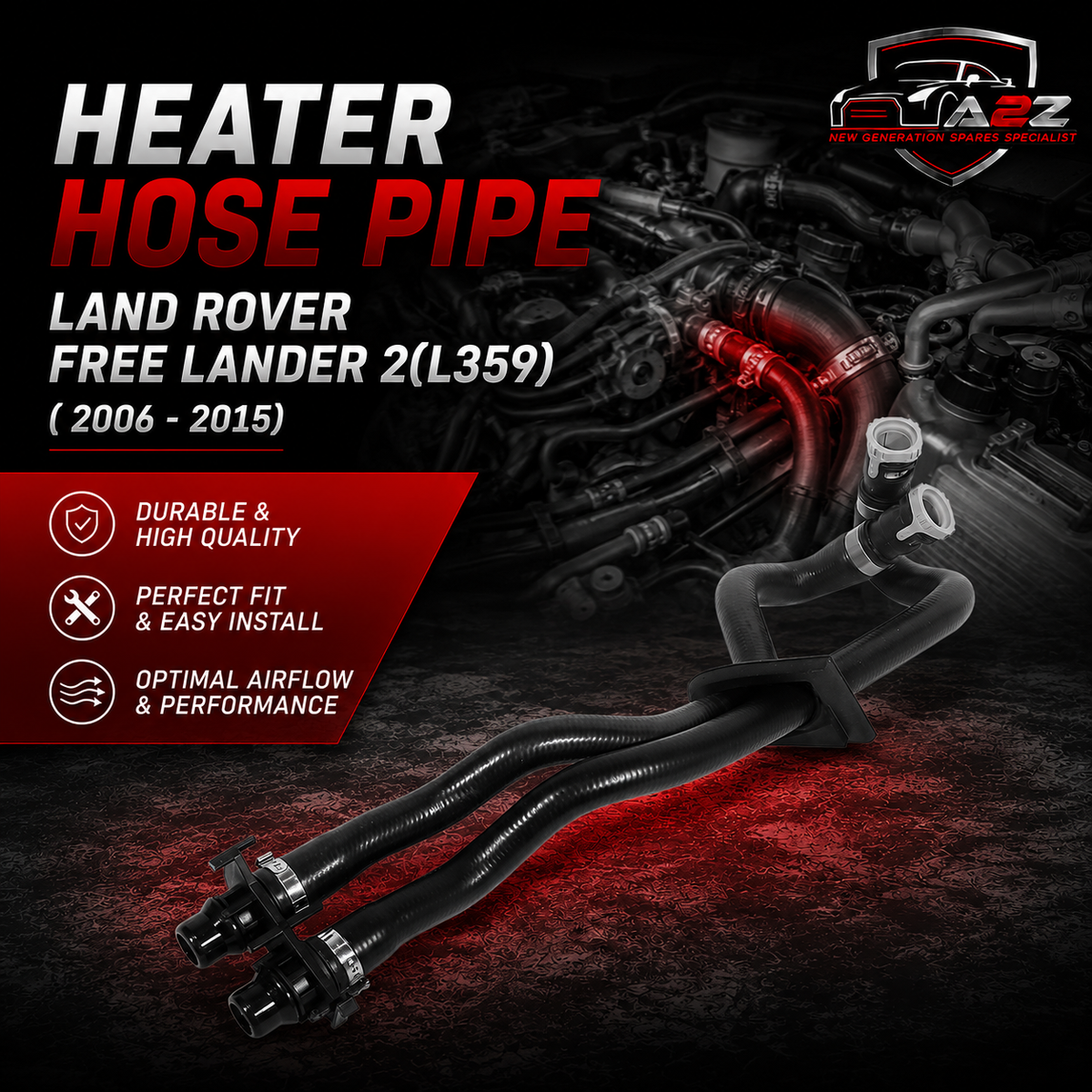 Heater Hose Pipe LR019276 Compatible With LANDROVER & RANGE ROVER EVOQUE (L538) & FREELANDER 2 (L359) | LR2 Tag No.810