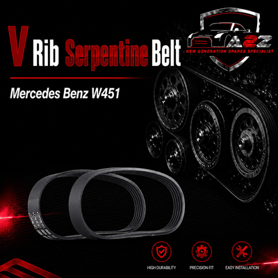V-ribbed Serpentine Belt 0019939696 Compatible With Mercedes Benz W451