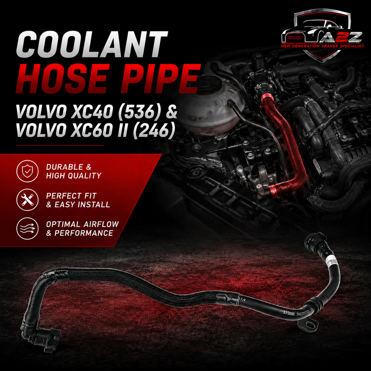 Coolant Hose Pipe 31368673 Compatible With VOLVO  VOLVO XC40 (536) & VOLVO XC60 II (246) Tag no.496