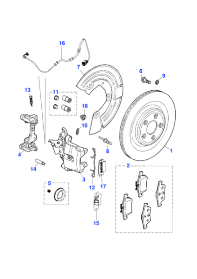 Rear Brake Pad Wear Sensor C2D2976 C2Z16061 Compatible With  JAGUAR XF I X250 & XJ X351