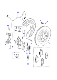 Rear Brake Pad Wear Sensor C2D2976 C2Z16061 Compatible With  JAGUAR XF I X250 & XJ X351