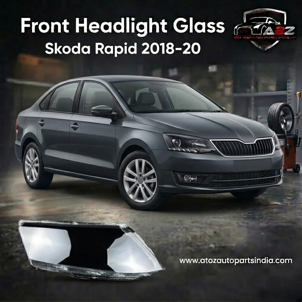 Front Headlight Glass for Skoda Rapid 2018 - 2020.